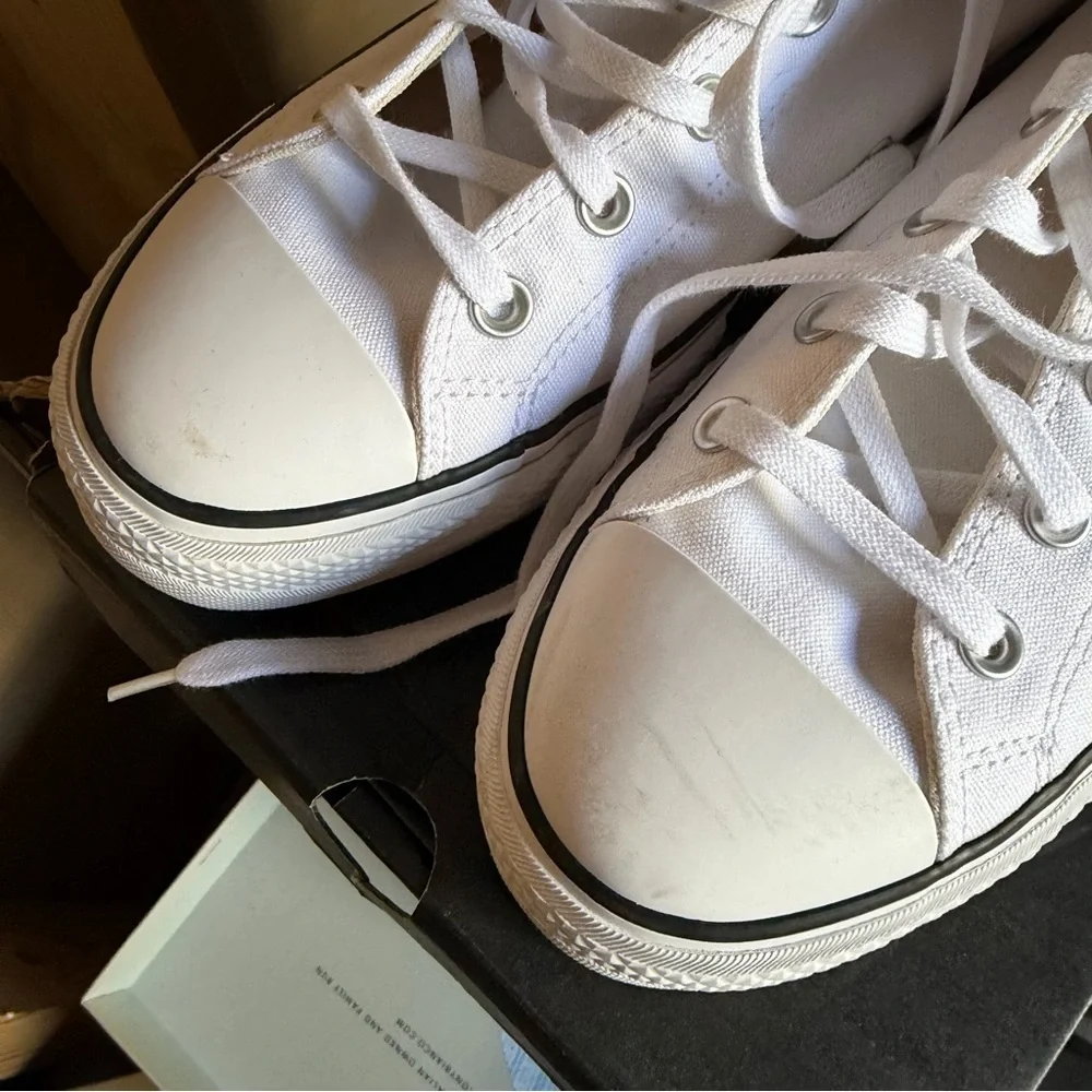 Converse All Star Chuck Taylor Lift Hi White Tops sneakers shoes Revolve 10.5